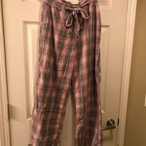 Victoria Secret Pink/Grey Plaid Pajama Pants